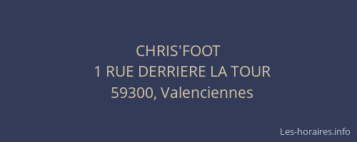 CHRIS'FOOT