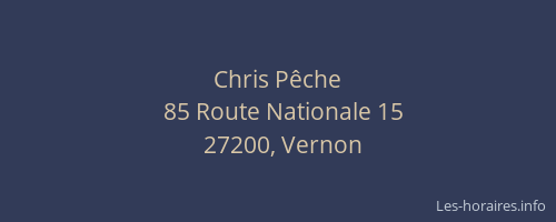 Chris P&ecirc;che