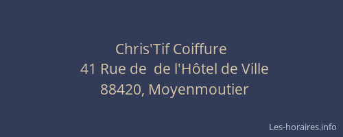 Chris'Tif Coiffure