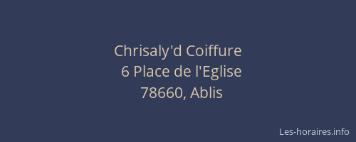 Chrisaly'd Coiffure