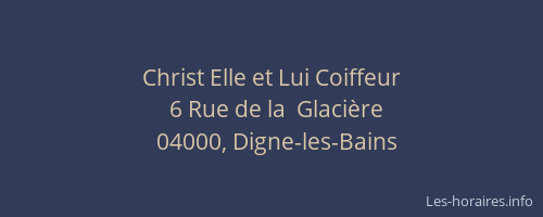 Christ Elle et Lui Coiffeur