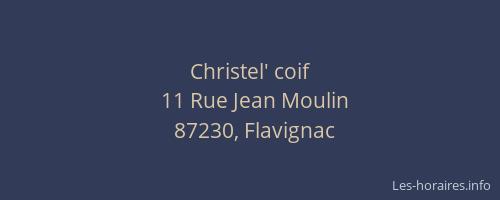Christel' coif