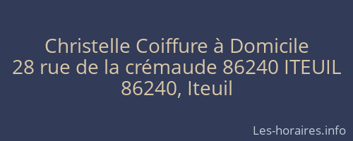 Christelle Coiffure à Domicile