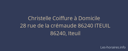 Christelle Coiffure &agrave; Domicile
