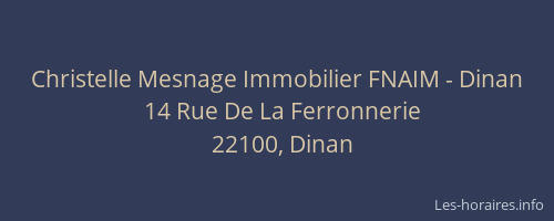 Christelle Mesnage Immobilier FNAIM - Dinan