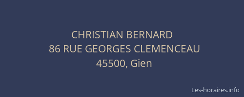 CHRISTIAN BERNARD