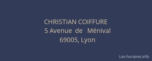 CHRISTIAN COIFFURE