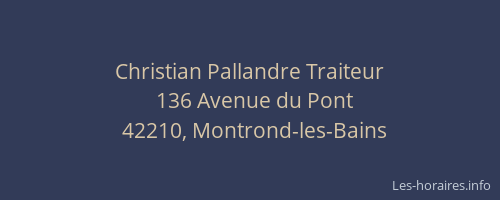 Christian Pallandre Traiteur