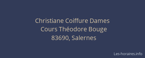 Christiane Coiffure Dames