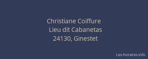 Christiane Coiffure