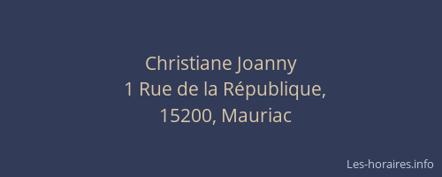 Christiane Joanny
