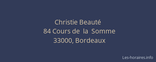 Christie Beauté