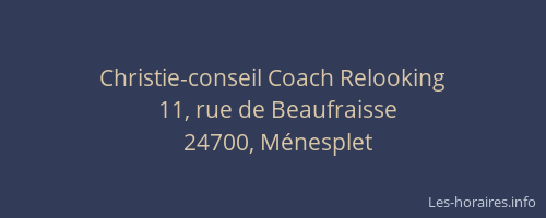Christie-conseil Coach Relooking