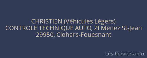 CHRISTIEN (Véhicules Légers)