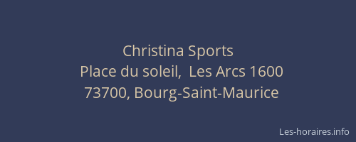 Christina Sports