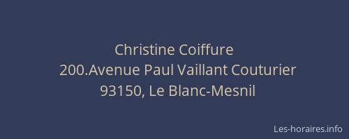 Christine Coiffure