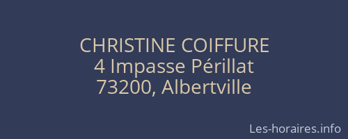 CHRISTINE COIFFURE