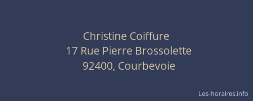 Christine Coiffure