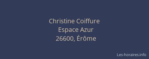 Christine Coiffure