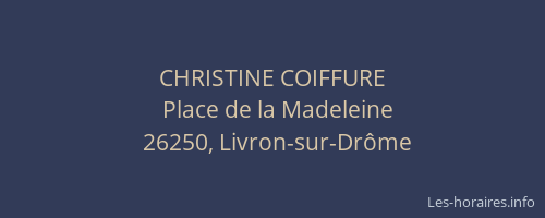 CHRISTINE COIFFURE