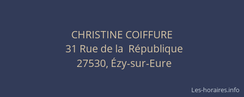 CHRISTINE COIFFURE