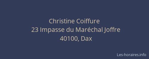 Christine Coiffure