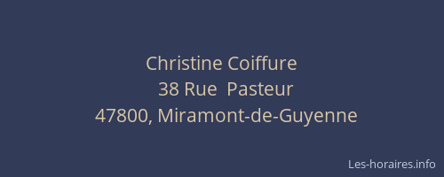 Christine Coiffure