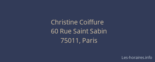 Christine Coiffure