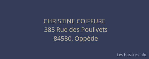 CHRISTINE COIFFURE