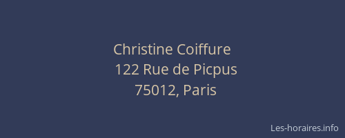 Christine Coiffure