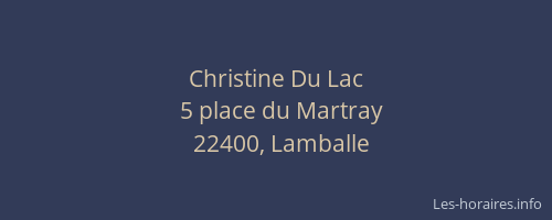 Christine Du Lac