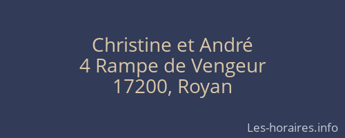 Christine et André