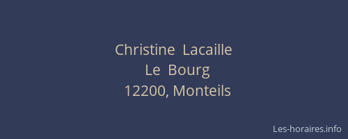 Christine  Lacaille