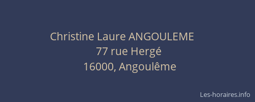 Christine Laure ANGOULEME    