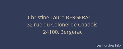 Christine Laure BERGERAC   
