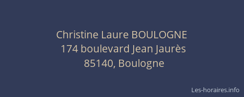 Christine Laure BOULOGNE