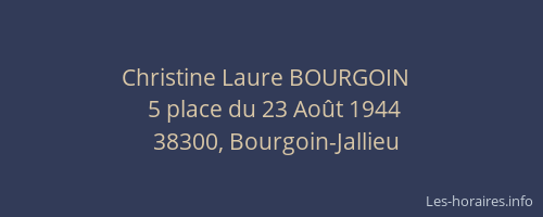 Christine Laure BOURGOIN  