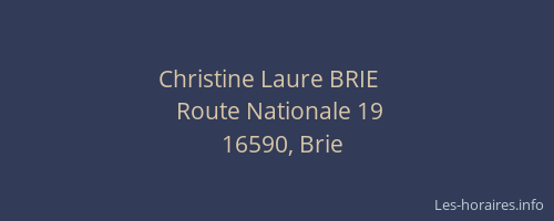 Christine Laure BRIE   