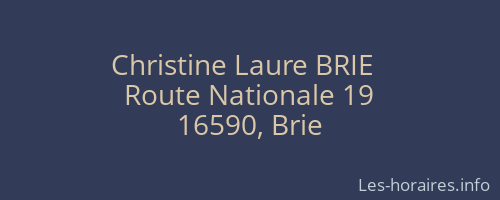 Christine Laure BRIE   