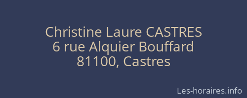 Christine Laure CASTRES 