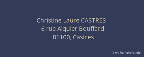 Christine Laure CASTRES 