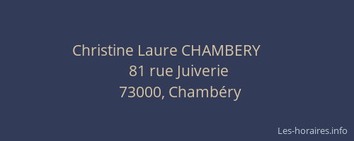 Christine Laure CHAMBERY      