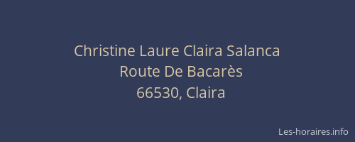 Christine Laure Claira Salanca