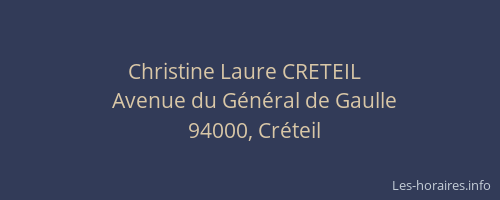 Christine Laure CRETEIL &nbsp;