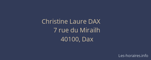 Christine Laure DAX      