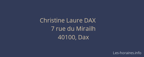 Christine Laure DAX&nbsp; &nbsp;  &nbsp;