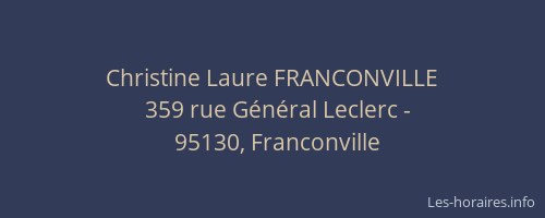 Christine Laure FRANCONVILLE