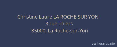Christine Laure LA ROCHE SUR YON 