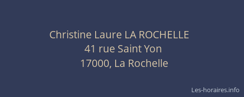 Christine Laure LA ROCHELLE  