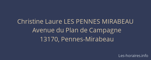 Christine Laure LES PENNES MIRABEAU